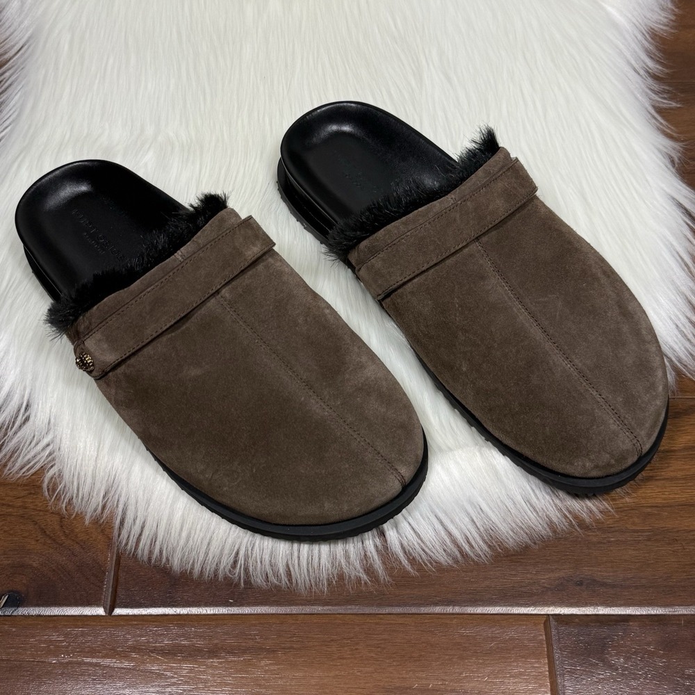 Kurt Geiger Men's Size 44.5 / US 10.5 Brown Suede Hatton Mule Slides